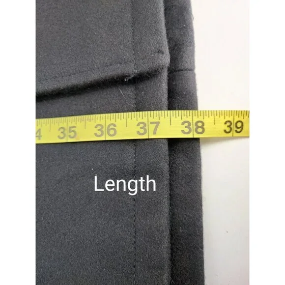 Zanerobe Men's Kaplan Melton Black Wool Coat Size M